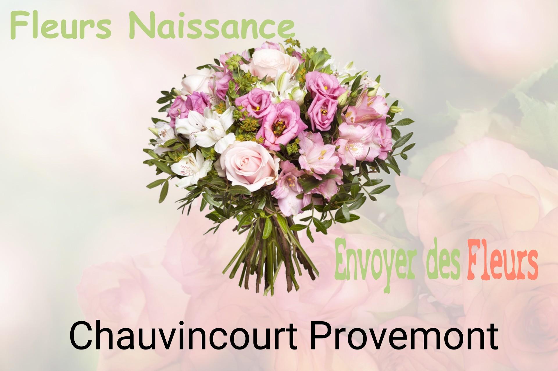 Bouquet de fleurs de naissance livré à Chauvincourt-Provemont